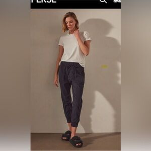 James Perse Mixed Media Pant- size 3/L Navy Blue